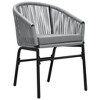 vidaXL Patio Dining Set Outdoor Dining Set Table and Chair Set for Garden - Gray 55.1" Table Length 4 Items - 4 of 4