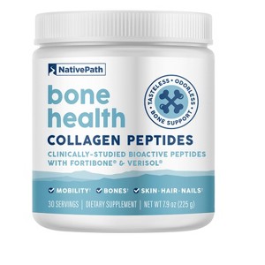 NativePath Bone Health Collagen Peptides, 225 g, 7.9 oz, 30 Servings - 1 of 4