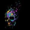 Men's Design By Humans Defragged Colorful Skull By DBHOriginals Tank Top - 2 of 2