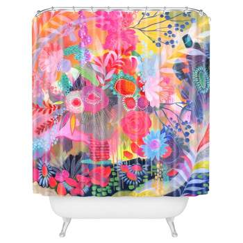 Floral Tropical Shower Curtain Pink - Deny Designs