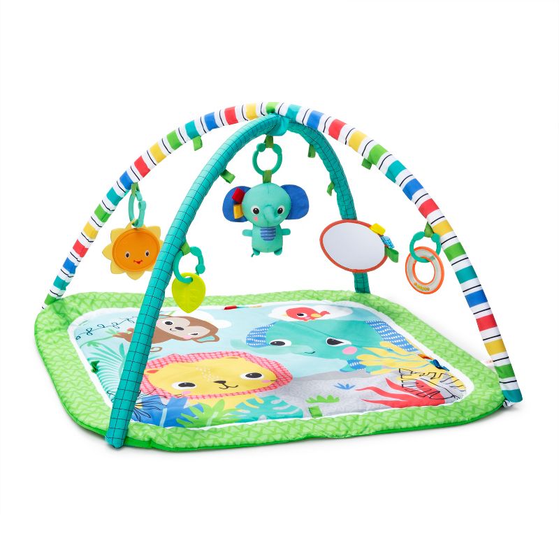 Bright Starts Wild Wiggles Baby Activity Gym &#38; Machine-Washable Play Mat - Green, 1 of 18