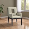 Meridian Furniture,Gwendolyn Linen Textured Fabric Dining Arm Chair - 2 of 4