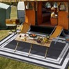 Outdoor Picnic Mat Modern Striped Lightweight Woven Plastic Straw Rug Low Pile Reversible Erasable Area Rugs for Camping Garden Backyard Patio Auto - 2 of 4