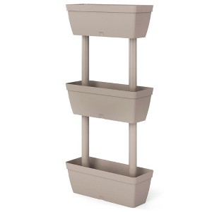 vidaXL Garden Planter 3 pcs 39.4" Taupe - 1 of 4