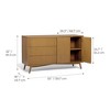 Tremolo Modern Boho 6-Drawer Dresser with Solid Wood & Contemporary Fluted Fronts - Teamson Home - 2 of 4