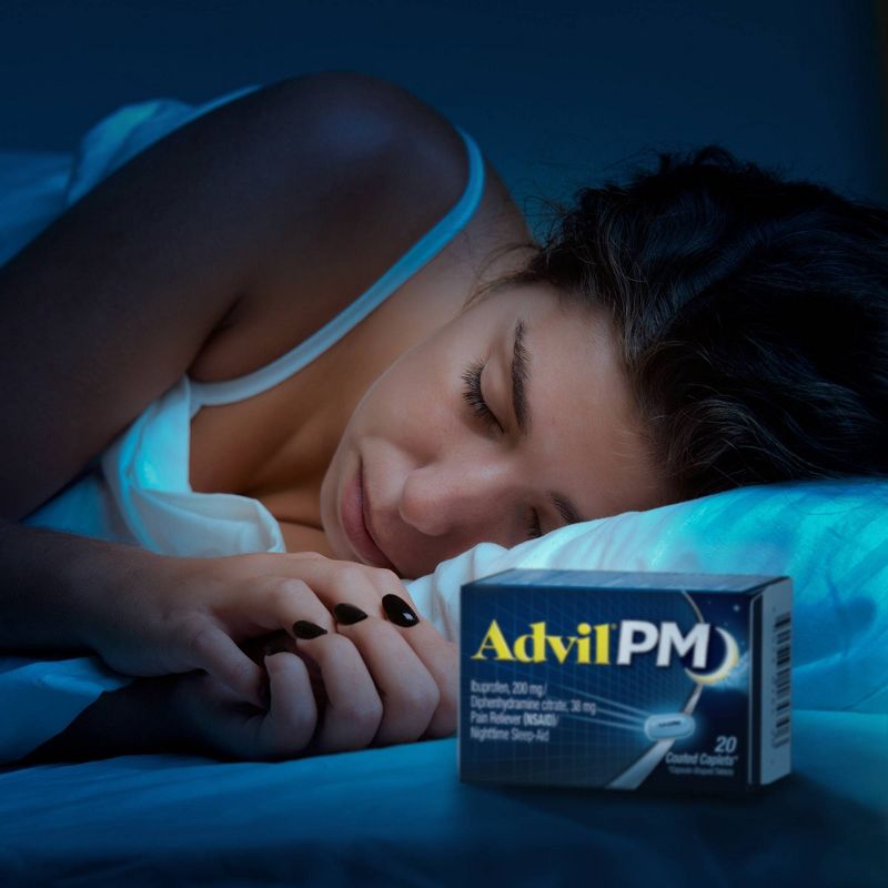 Advil PM Liqui-Gels Pain Reliever/Nighttime Sleep Aid Liquid Filled Capsules - Ibuprofen (NSAID), 4 of 11