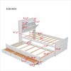 Wooden Trundle Bed with Storage Drawers,USB Charging,Space Saving Kids Furniture-Maison Boucle - 4 of 4