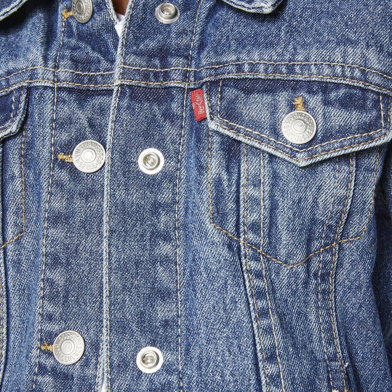 Levi's® Girls' Trucker Jeans Jacket - Dark Wash, 5 of 6