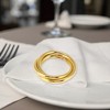 Unique Bargains Napkin Rings Triple Rings Stainless Steel 1 Pc - 3 of 3