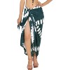 LA LEELA Women's Long Holiday Beachwear Swimsuit Pareo Sarong Wrap Swimwear Cover up Wraps One Size Black, Tie Dye Design - 2 of 4