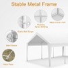 Coucheta Heavy Duty Carport, Portable Heavy Duty Garage Shelter&Powder Coated Steel Frame, Waterproof UV-Resistant Triple-Layer Tarp, Garage Tent - 4 of 4