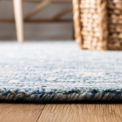 Light Blue Handmade Wool Tufted 4' x 6' Area Rug