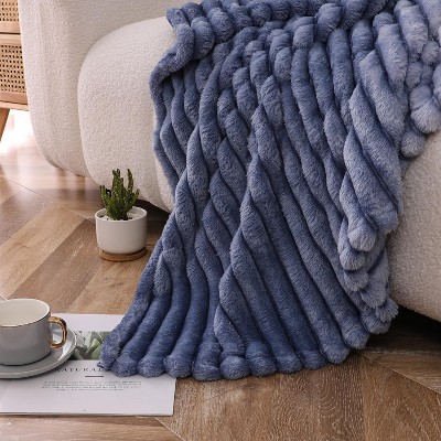 Kate Aurora Lux Ultra Soft & Plush Umbra Ombre Designed Oversized Accent Throw Blanket - 50 in. W x 70 in. L