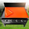 LakeForest"Heavy Duty Silicone Griddle Mat Cover for 36in/28in Blackstone – All-Season BBQ Grill Protector"Orange - 3 of 4