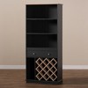 Mattia and Oak Finished Wood Wine Cabinet Gray/Brown - BaxtonStudio - 4 of 4