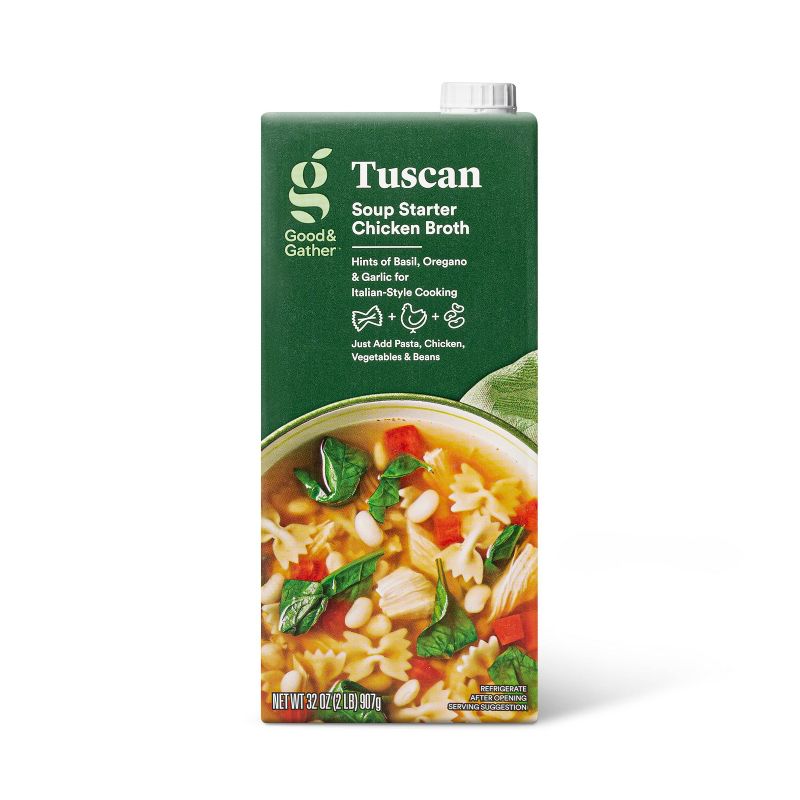 Tuscan Soup Starter Chicken Broth - 32oz - Good &#38; Gather&#8482;, 1 of 5