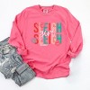 S.W.Smiley Sleigh Girl Sleigh - Womens Garment Dyed Long Sleeve - 2 of 3