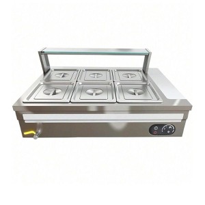 Coucheta Commercial Buffet Food Warmer - Stainless Steel Electric Steam Table with Tempered Glass Shield for Catering Service - 1 of 4