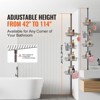 VEVOR Shower Corner Caddy Tension Pole, 42" to 114" High, Multi-Functional Shower Tension Pole with Strong Load-Bearing Tray, Black - 3 of 4