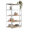 VidaXL 5-Layer Corner Shelf Silver Steel&Engineered Wood - 3 of 4
