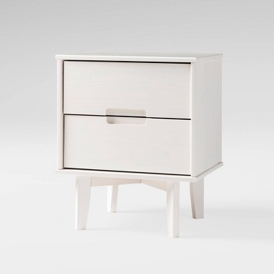 White wood nightstand deals modern