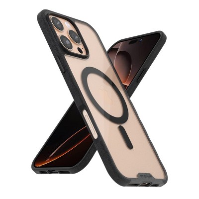 Smartish iPhone 16 Pro Max MagSafe Case - Gripmunk Magnetic Slim Case - Black Tie Affair