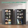 72"H Metal Garage Storage Cabinet, Black Tool Steel Locking Cabinet with Doors and 4 Shelves, Tall Cabinets,Black - 4 of 4