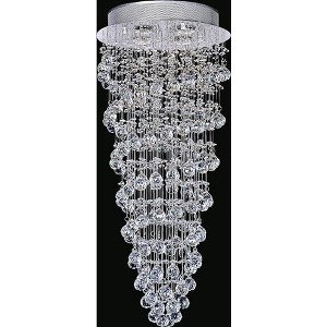 CWI Lighting Double Spiral 4 Light Flush Mount With Chrome Finish - 1 of 3