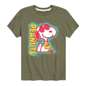 Boys' - Peanuts - Peanuts Snoopy Woodstock Short Sleeve Graphic T-Shirt - 1 of 4