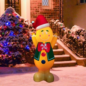 Northlight Lighted Gingerbread Man Blow Mold Outdoor Christmas Decoration - 40" - 1 of 4