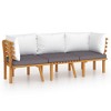 vidaXL Garden Lounge Set Dark grey, white - 2 of 4