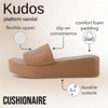CUSHIONAIRE KUDOS Women’s Platform Sandals – Wedge Sandals for Women, Comfortable Slip-On Shoes, Dressy Summer Sandals with Cushioned Footbed - 2 of 4