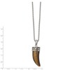 Black Bow Jewelry Men's Stainless Steel & Tiger's Eye 3D Claw Necklace, 24 Inch - 2 of 4