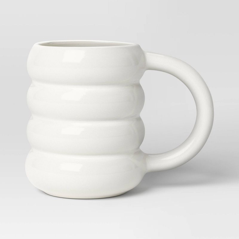 14oz Stoneware Artisan Mug White - Room Essentials&#8482;, 1 of 8