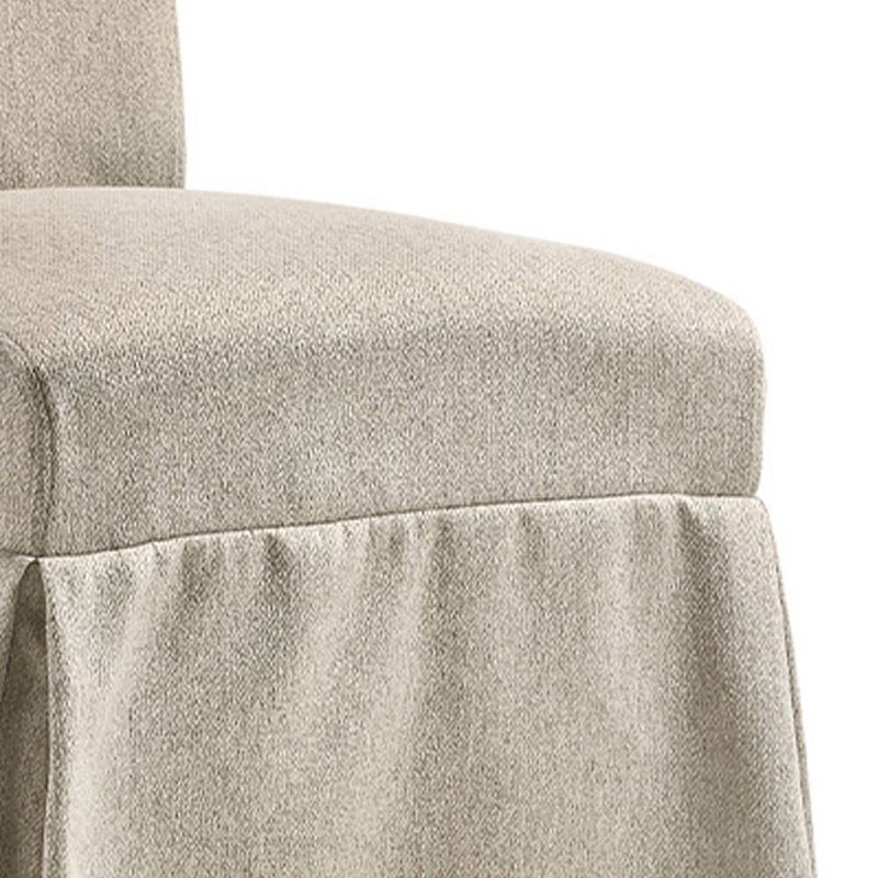 Faustine Accent Chair Tan Fabric/Salvaged Light Oak Finish - Acme Furniture, 4 of 7