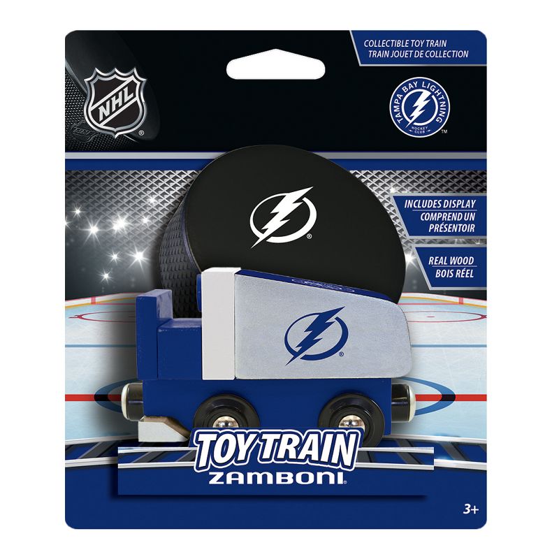 MasterPieces Officially Licensed NHL Tampa Bay Lightning Wooden Toy Train Engine For Kids, 3 of 7
