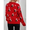 Coolmee Women's Ugly Christmas Sleeve Cable Knit Sweater Crewneck Pullover Sweaters Chunky Cute Fall Jumper Tops - 3 of 4
