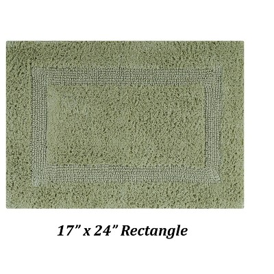 Lux Sage 100% Cotton Tufted Reversible Bath Rug Set