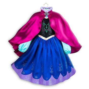Girls' Disney Frozen Anna Deluxe Costume - Size 4-6 - Blue : Target