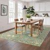 Rug Boho Floral Rugs, Large Area Rug Machine Washable Rugs Ultra-Thin Flower Carpet Non Slip Low Pile Carpet Rug - 4 of 4
