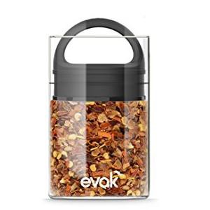 Prepara PREMIUM Airtight Storage Container for Coffee Beans, Tea and Dry Goods, Glass and Stainless, Black Handle, Mini - 1 of 4