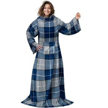 PAVILIA Fleece Wearable Blanket with Sleeves, Warm Cozy Soft Functional Lightweight Sleeved Throw Adults Men Women