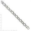 Black Bow Jewelry Mens 12mm Stainless Steel Open Oval and Anchor Chain Bracelet, 8.5 Inch - 4 of 4