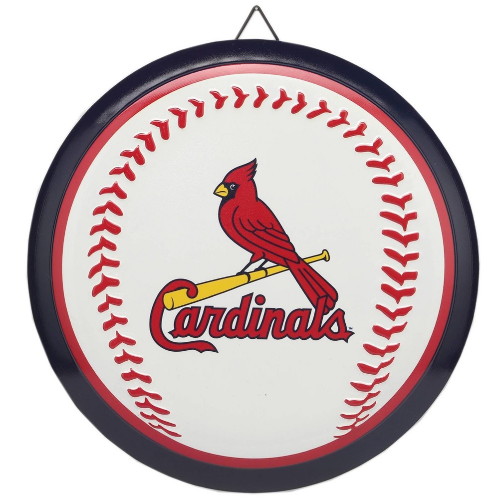Photos - Wallpaper MLB St. Louis Cardinals Baseball Metal Button Panel