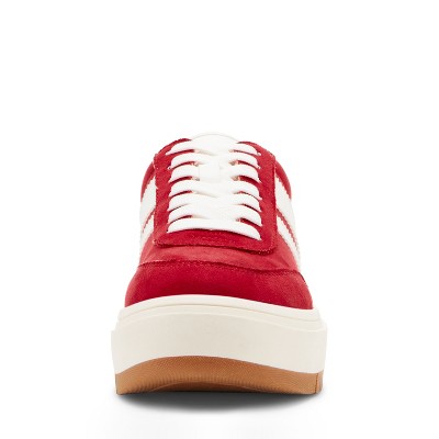 Женские кроссовки Madden Girl Navida Platform Sneaker - 6 - RED/WHITE — фото 5