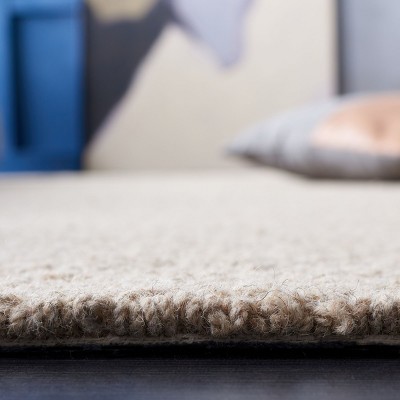 Handmade Light Brown Wool Tufted Rectangular Area Rug 3' x 5'