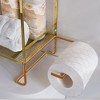 Over The Toilet Storage Rack, 2-Tier Multifunctional Bathroom Shelf Organiser with 2 Hooks, Space Saving Multi-Purpose Metal Organiser Rack for - 4 of 4