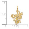 Black Bow Jewelry 14k Yellow Gold Polished Daddy's Little Girl Charm or Pendant, 13mm - 4 of 4