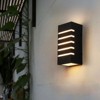 LLHZSY 9 1/4" High Modern Outdoor Wall Sconce Light Fixture Mount Porch House Exterior-Black - 2 of 4