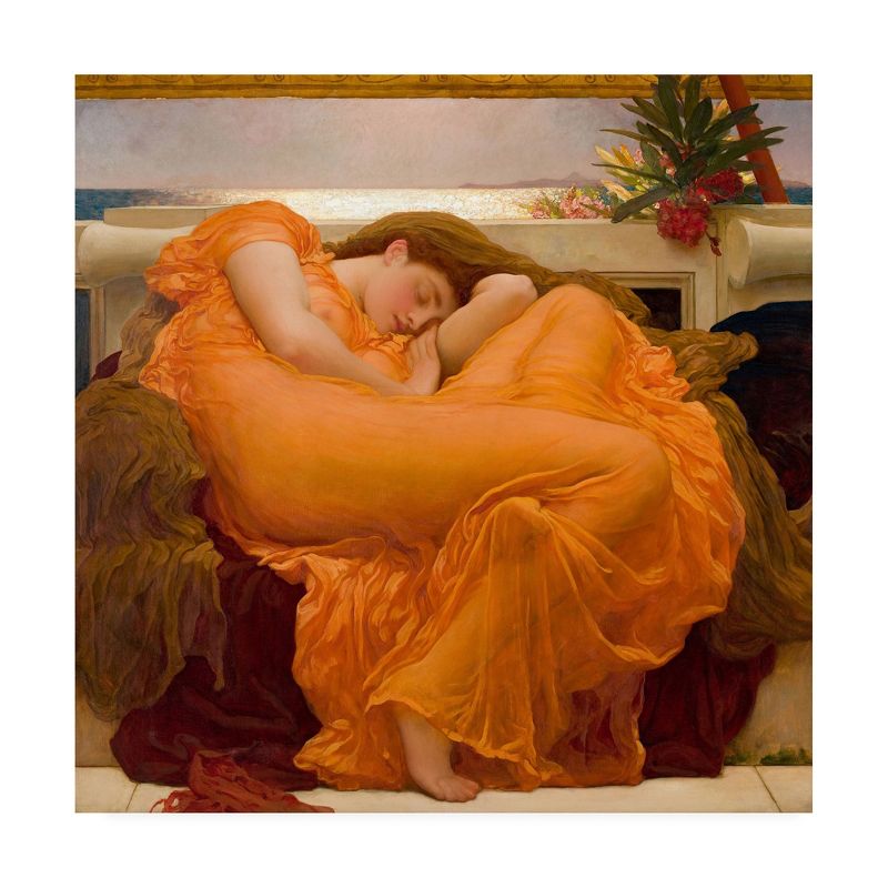 Trademark Fine Art -Frederic Leighto 'Flaming June In Dress' Canvas Art, 2 of 4